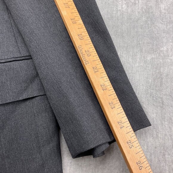 Canali Blazer Men 44 Gray Classic‎ Career Suit Jacket Pure Wool  Italy VTG - Picture 5 of 13